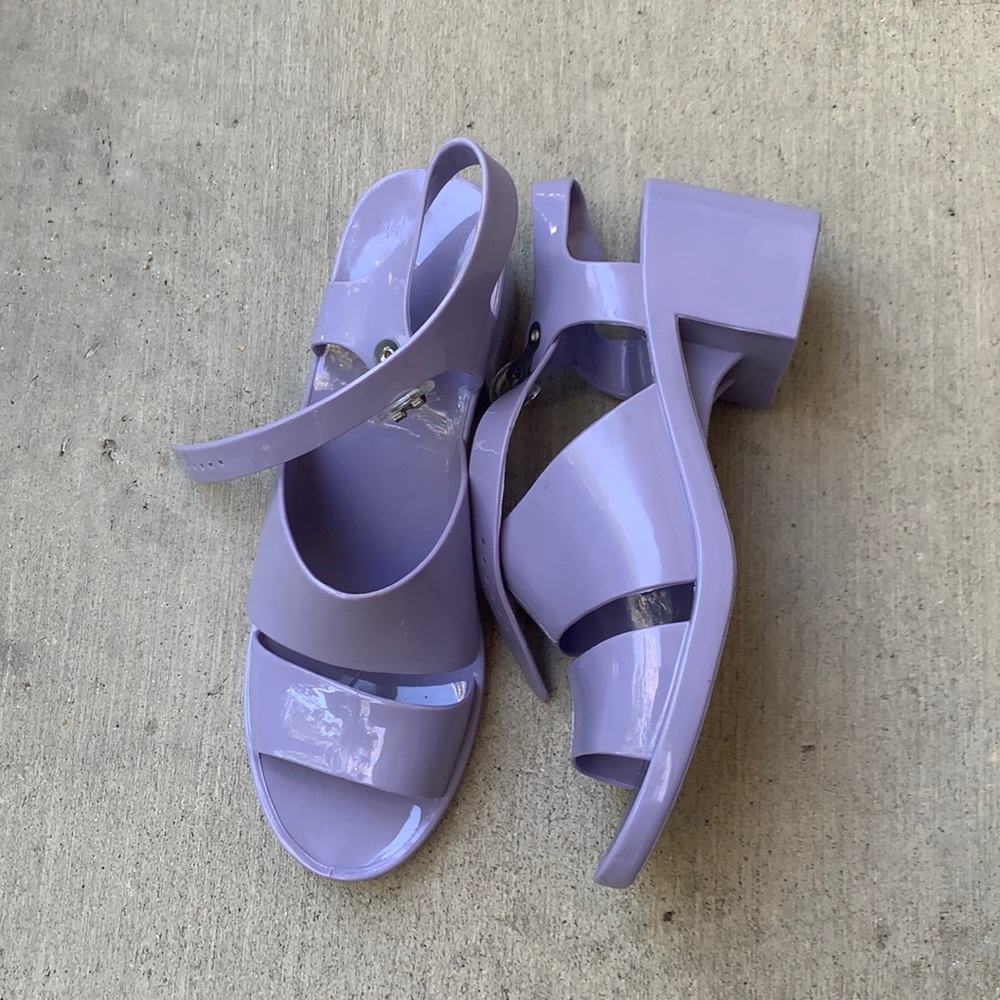 American Apparel lilac pvc jelly sandal new